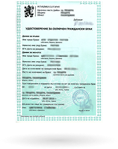 Marriage certificate 
